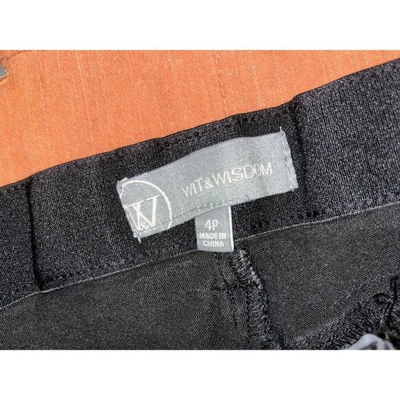 Wit & Wisdom Black Denim Stretch Mid-Rise Ankle Skinny Jeans Women's Size 4P - Picture 7 of 12